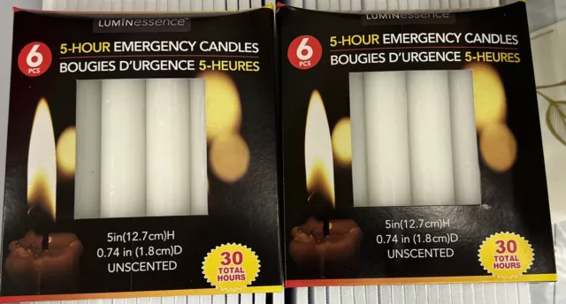12 Emergency Candles 5hr Long Burn Time Ea Power Outages Camping