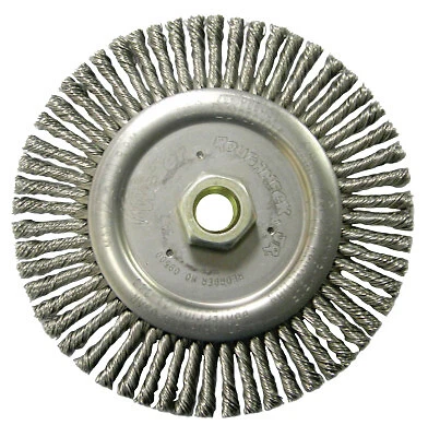 Roughneck Stringer Bead Wheel, 6 in D X 3/16 W, .02 Stainless Wire, 12,500 Rpm