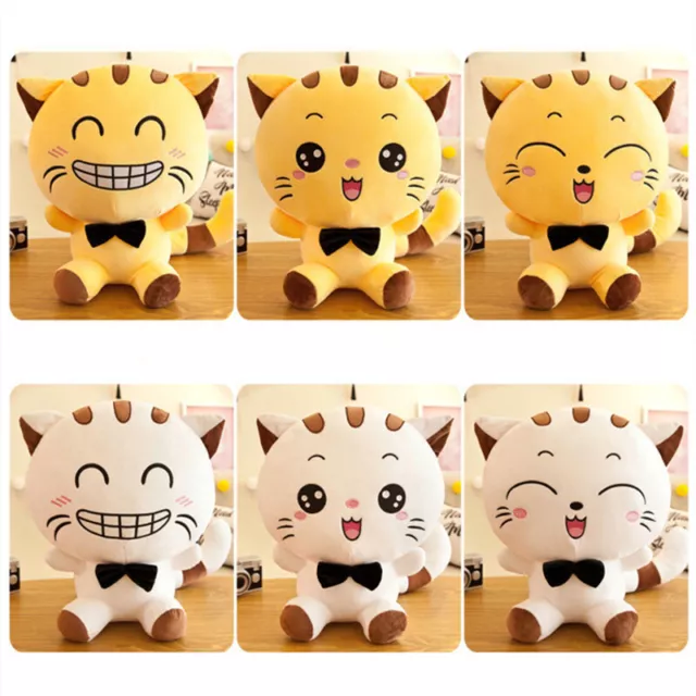 20CM Cute Kawaii Cat with Bow Plush Doll Toys Gift Stuffed Soft Doll Cushions UK