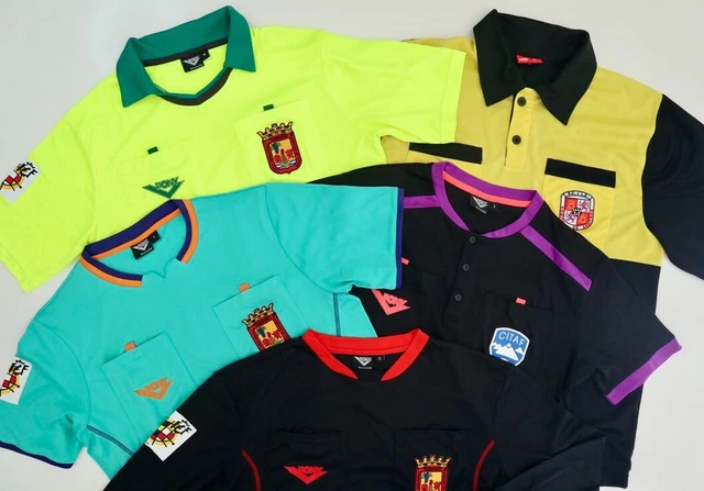 REFEREE Pack x5 Football Shirts various sizes Adults Soccer Bundle Jersey combo REFEREE Pack x5 Football Shirts various sizes Adults Soccer Bundle Jersey combo