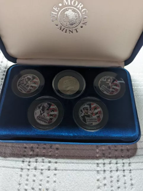 Armed Forces Operation Freedom JFK Half Dollar Collection Set 2003 Morgan Mint