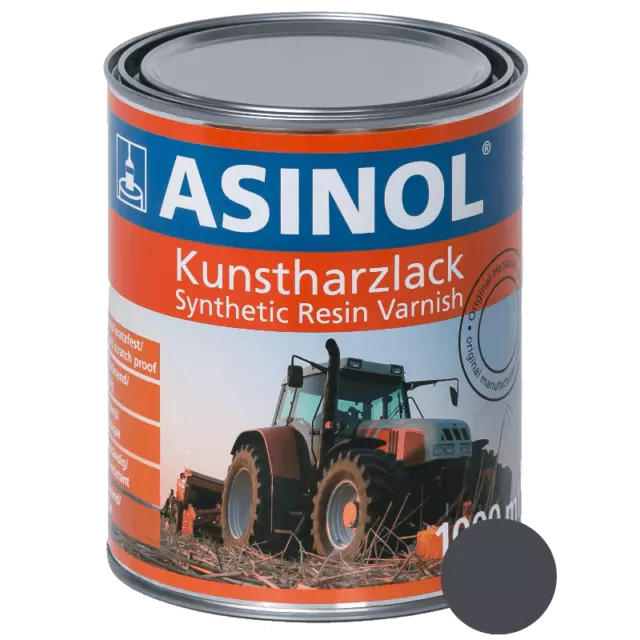 (15,98 EUR/l) Kunstharzlack RAL 7024 Graphitgrau 1.000 ml Lack Farbe ASINOL