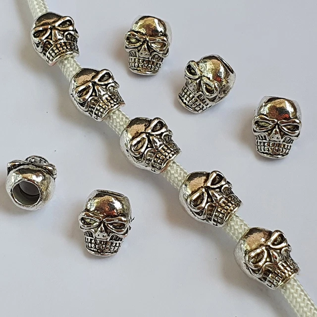 Totenkopf Großlochperlen Großloch Basteln Metallperlen Skull Schmuck Beadsperlen