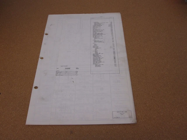 1972 FORD F100 F250 pickup truck wiring diagram SHEET schematics