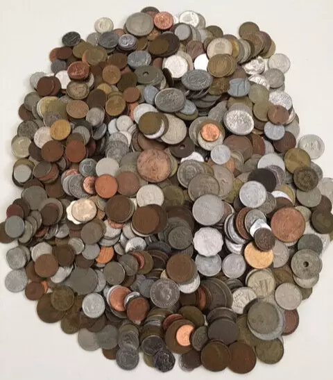 Fifty Different Foreign Coins From Fifty Different Countries Around The World