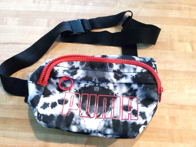 Puma Fanny Pack Waist bag Black & Fuschia New w/o tags adjustable strap tie dye