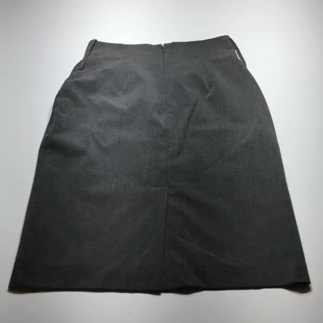 W Worthington Skirt Womens Size 8 Career Office Gray High Waist Pencil No Belt 2