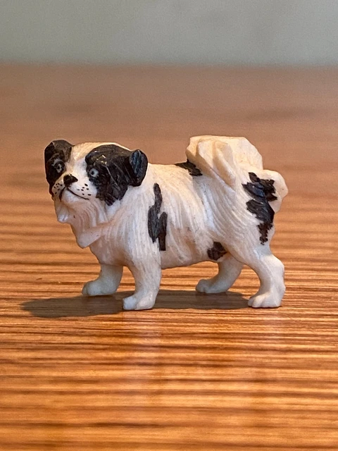 Vintage hand Carved bovine Bone dog miniature nice!