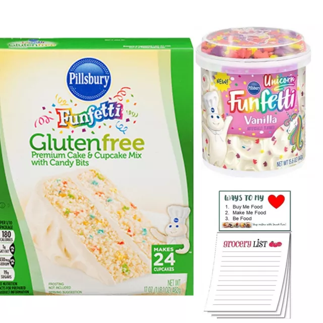 PILLSBURY GLUTEN FREE Cake Mix and Betty Crocker Funfetti Frosting £17.
