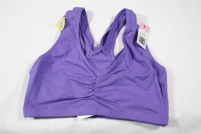 131X01 Barely There H570 Cotton Active Racerback Bra 2 Pack SM Purple