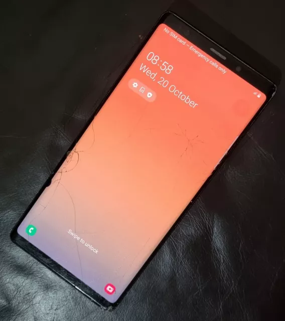Samsung Galaxy Note9 SM-N960F - 128GB - Midnight Black Unlocked - Crack Dot
