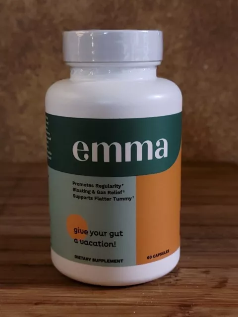 Emma Relief Dietary Supplement For Gut Bloating 60 Capsules Exp 05/2025