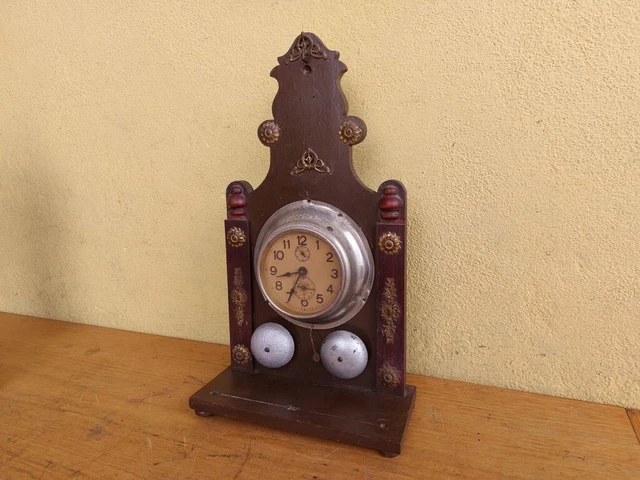 Antica Sveglia Orologio Liberty Campanelli Etichetta Oreficeria Maglione Albenga