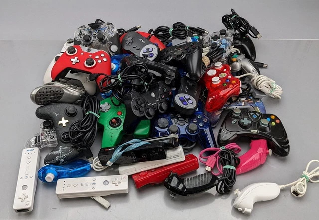 Lot of Assorted Third Party Video Game Controllers - Untested (#HQI9)