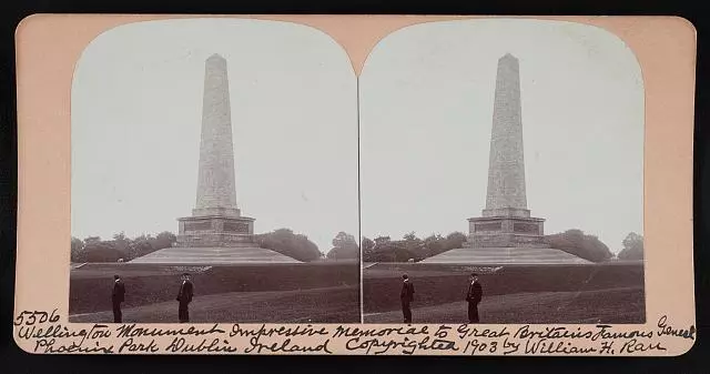 Ireland Wellington Monument, impressive memorial to Great Britain - Old Photo