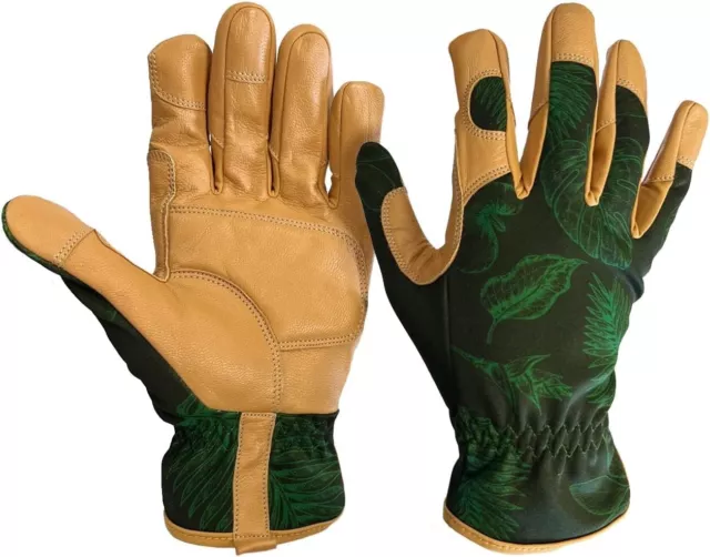 Spear & Jackson Kew Gardens Leather Palm Gardening Glove (Small, Medium, Large)