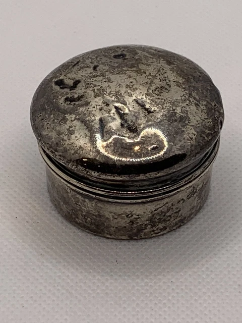 H Pidduck & Sons, HP&S, Old Sterling Silver (Lion Mark) Pill Trinket Box