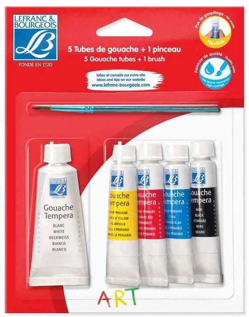 Gouache Extra-fine Lefranc Bourgeois Linel - Rouge Moyen N°894, Tube 14ml, Neuf, Qualité Artiste