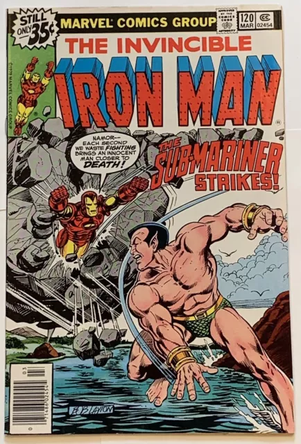 The Invincible Iron Man #120 (Marvel 1979) 1St. App. Justin Hammer -  Namor Vf-
