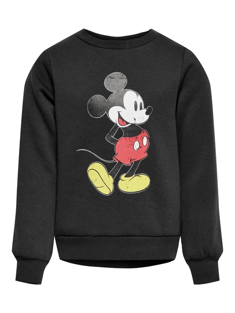 Ragazza T-Shirt Maglietta a Maniche Lunghe Sweater Sweat Maglione Mickey