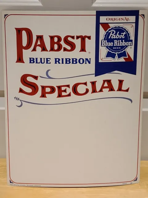 Vintage Pabst Blue Ribbon Beer Special Restaurant Advertising Message Wall Sign