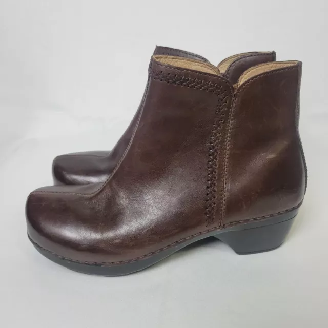 Dansko Scout Women’s Brown Leather Ankle Boots Booties Size EUR 40/US 9-9.5