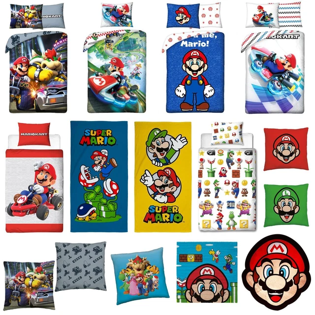 SUPER MARIO KIDS Bedroom Duvet Cover Sets Single Double Cushions