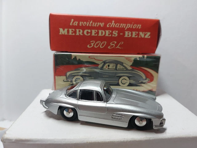 Miniature QUIRALU 1/43 Mercedes 300SL - Réédition Louis Surber - Métal Crème