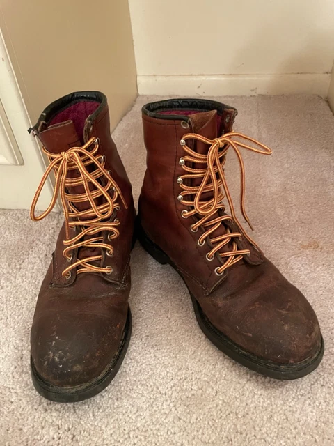 MENS RED WING ANSI Z41 PT99 MI/75 C/75 EH Brown Leather  display picture 1