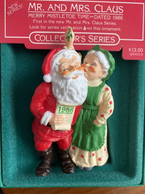 Hallmark 1986 Mr. And Mrs. Claus # 1 Series Keepsake Ornament