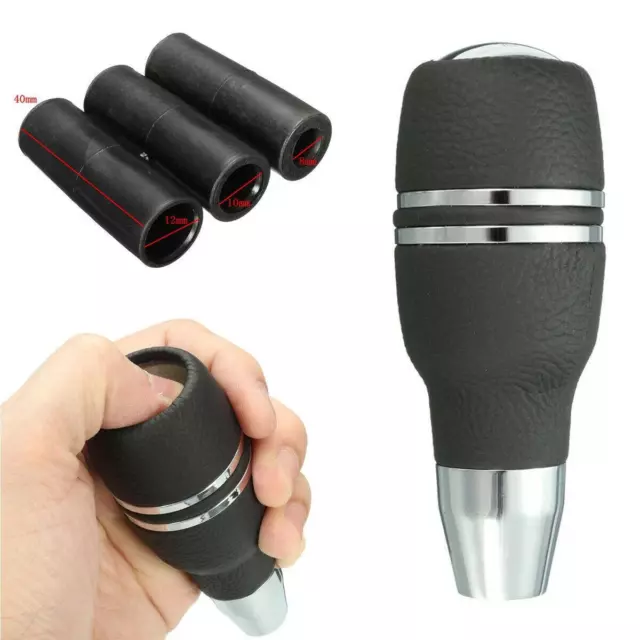 Aluminum Automatic Car Gear Stick Shift Knob Shifter Lever Head with 3 Adapters