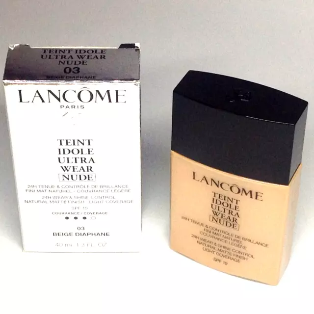 LANCOME TEINT IDOLE ULTRA WEAR n° 3 BEIGE DIAPHANE 40ML FOND DE TEINT