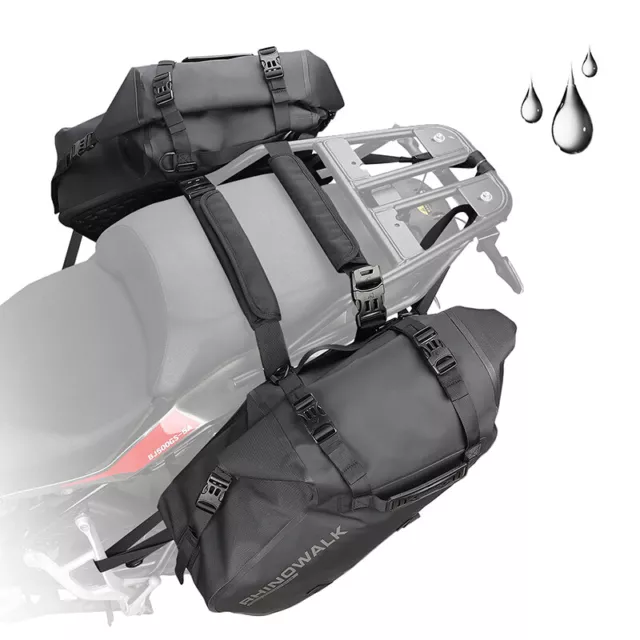 Wasserdichte Motorrad-Satteltaschen Motorrad-Hecktasche Seitentaschen 28L(2*14L) 3