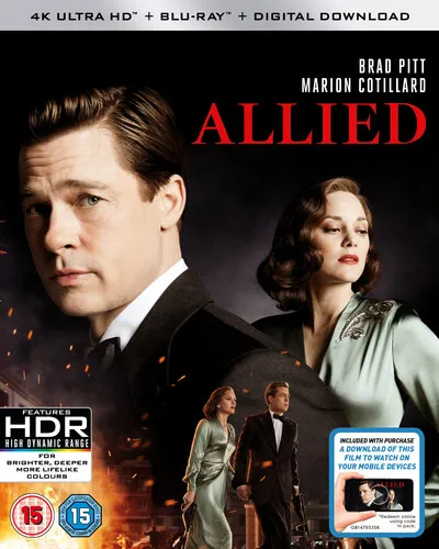 Allied (4K UHD Blu-ray) Lizzy Caplan Matthew Goode Jason Matthewson Lasco Atkins