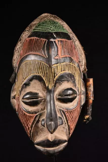 12307 An Old African Chokwe Rasta Mask DR Congo