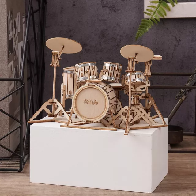 Rolife 3D kits de modelo de instrumentos musicales en miniatura para niños adultos