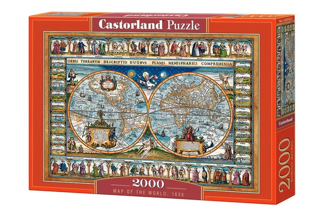 PUZZLE 2000 PIECES La carte du monde en 1639 92x68cm neuf de marque ...