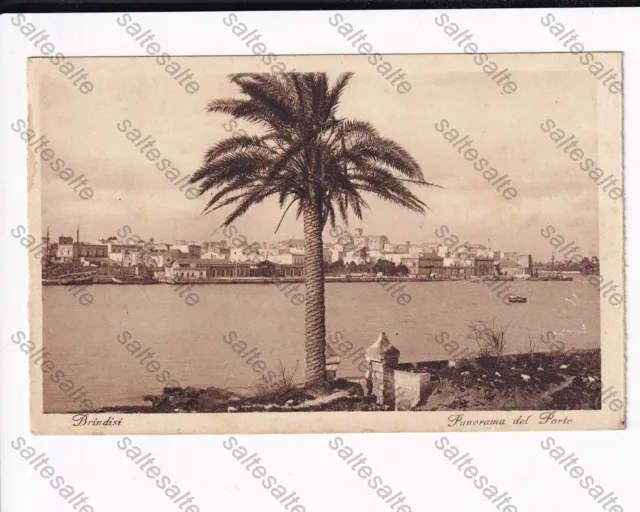 Rm Cartolina Brindisi Panorama Dal Porto 1931 Viagg.