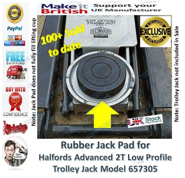 HALFORDS ADVANCED 2T / 3t Low Profile Trolley Jack Pad 657305 657321
