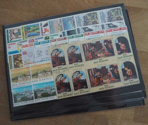 1989 San Marino; 24 komplette Jahrgänge ohne Block, postfrisch/MNH, ME 948,-