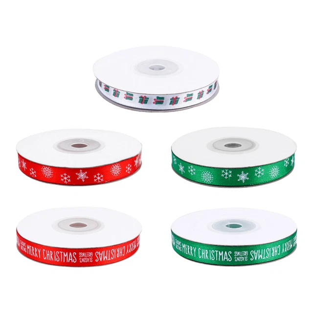5 rollen von Weihnachten Verpackung Band Weihnachten Schneeflocke Band
