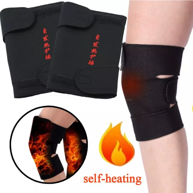 Tourmaline Auto Chauffant Genouillère Thérapie Magnétique Attelle Support Pain