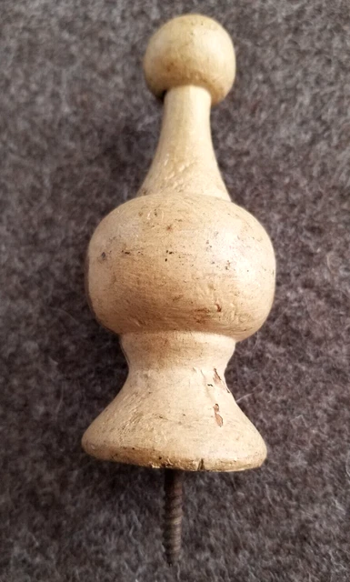 Antique Large Wood Ornate Victorian FINIAL Baluster Architecture Salvage