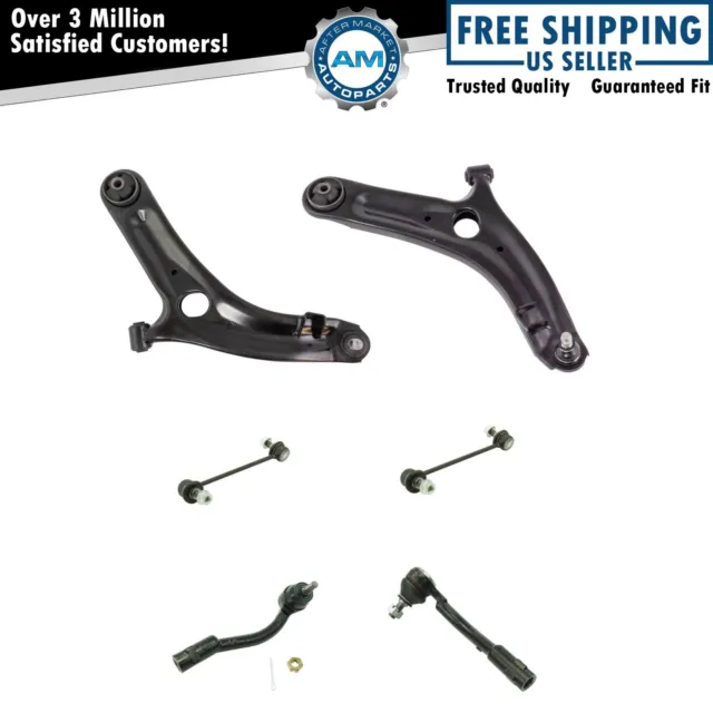 Control Arms Ball Joints Sway Links Tie Rods Steering & Suspension Kit 6pc New