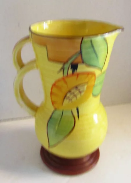 Superb Crown Devon Fieldings  Art Deco Vase Pitcher Double Handled 2