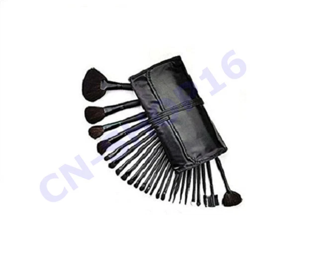 Kit Set Professionale 24 Pennelli Make Up Trucco + Custodia Di Eco Pelle Kit