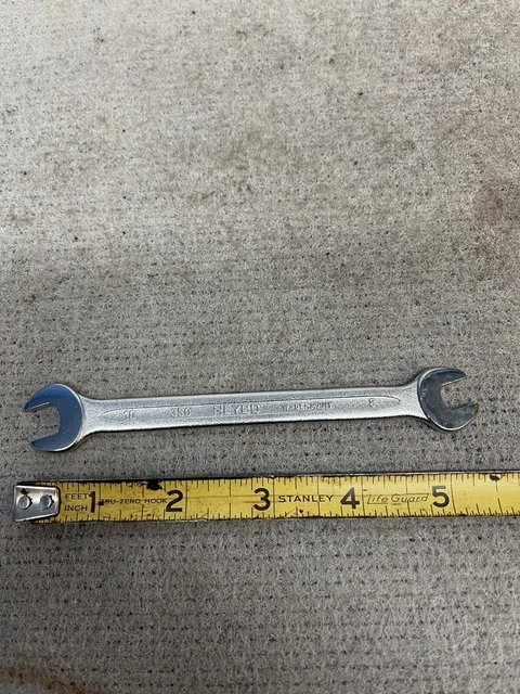 New Heyco 10mm - 8mm Metric Open End Wrench Chrome No 350 W-Germany Lot 2