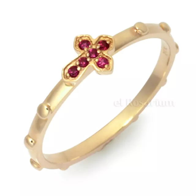 Rosary Ring PR77-37 10K Real Solid Gold Catholic Christian Ring (US 4 ~ 11) Rosary Ring PR77-37 10K Real Solid Gold Catholic Christian Ring (US 4 ~ 11)