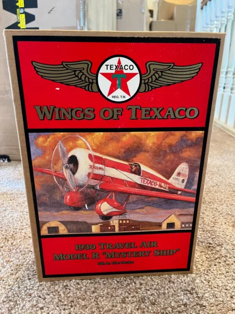 WINGS OF TEXACO 1930 Travel Air Model R Mystery Ship Die Cast Plane in BOX