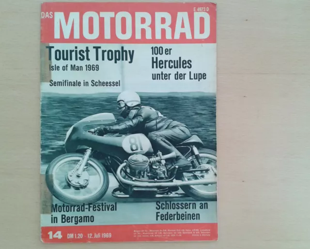 DAS MOTORRAD Heft 14/1969 Hercules K105 TT 1969